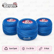 Leylak Suni Ipek Etamin ve Kaneviçe Ipliği - 1793 Mavi - 9 KAT/25GR - 3 Adet -Seccade Yastık Nevresim Havlu Işleme