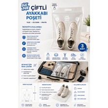Palpak Ayakkabı Taşıma ve Saklama Poşeti, Çiftli Paketlemeye Uygun ve Pudra Kokulu 3 Adet (44.5X46.5 Cm)