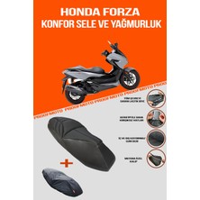 PROOFMOTO Honda Forza 250 Konfor Sele ve Yağmurluk Kılıf Nefes Alabilir Suni Deri Malzeme ile Uyumlu