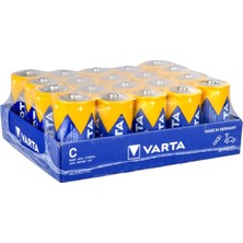 Varta 4014 Endüstriyel Pro Alkalin C Orta Boy Pil 20li