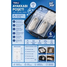 Palpak Ayakkabı Taşıma ve Saklama Poşeti, Tekli Paketlemeye Uygun ve Pudra Kokulu 6 Adet (23X47,5 Cm)