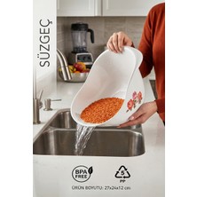 Özmet Kayık Süzgeç Çiçek Desen