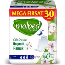 Molped P&s Gece Mega Hijyenik Ped 30'lu (4'li Paket)