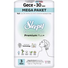 Sleepy Bio Natural Premium Plus+ Gece 30'lu (5'li Paket)