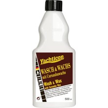 Yachticon - Wash & Wax 2'si 1 Arada Yıkama ve Vaks (500 Ml): Teknenizi Yıkarken Aynı Anda Cila Atın, Carnauba Parlaklığına Kavuşturun!