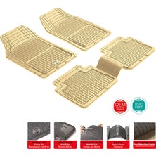 Pufi Pufı Classic Hb Universal Kauçuk Paspas Bej (4'li Paket)