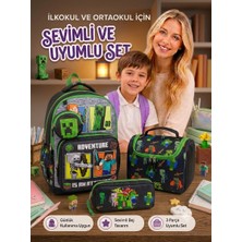 Pairla 4'lü Set Erkek Çocuk Okul Çantası Seti Ilkokul Ortaokul Okul Çantası Su Geçirmez Sırt Çantası Beslenme Çantası Kalemlik Ergonomik Hafif Dayanıklı Geniş Hacimli Okul Seti
