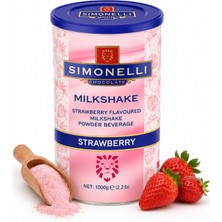 Simonelli Çilek Aromalı Milkshake Tozu 1000 g (1 kg) Teneke - Soğuk İçecek ve Toz Karışım