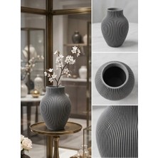 Cello Design Ribbed Dekorarif Vazo