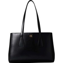 Calvin Klein Siyah Kadın Tote Çanta Ck Medıum Work Tote