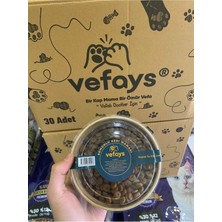 Vefays 200 gr Porsiyon Mama Somonlu 30’lu Koli – Sokak Kedileri Için Pratik Mama + Kapak Su Kabı