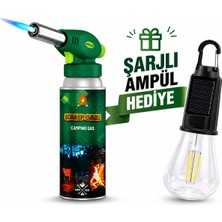 Qasul Kamp Gazı + Pürmüz Başlığı Seti – Şarjlı Lamba Hediyeli  Mangal ve Kamp Ateşi Için Gazlı Pürmüz Güçlü Alev, Pratik Tutuşturma