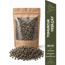Natvera Tomurcuk Yeşil Çay 250 gr | %100 Doğal Gunpowder Yeşil Çay | Katkısız Dökme Yeşil Çay | Kilitli Kraft Doypack