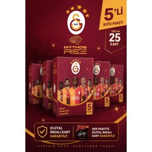 Mythos Cards Mythos Rise Galatasaray Futbolcu Kartları 5'li Kutu Paketi | 25 Kart | Dijital Imzalı Kart Garantili