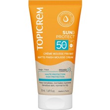Topicrem Sun Protect Spf 50 Mat Bitişli Güneş Koruyucu Köpük Krem 50 ml