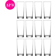 Lav Suma Cam Su Bardağı 12'li 190 ml (Rakı/limonata/meşrubat Bardağı)