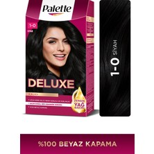 Palette Deluxe 1-0 Siyah Zengin Yağ Bakımı Kit Saç Boyası Bakım Maskesi
