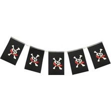 Hace Bazaar Korsan Partisi Korsan Logo Baskılı Flama Süs Afiş Süsleme 8 Li