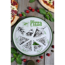 İnci Emaye 36 No Pizza Tabağı Tepsisi Supla Pasta Tabağı Servis Tabağı.fırın Tepsi 36CM