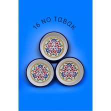 İnci Emaye 16 cm 3 Parça Emaye Tabak 3 Kişilik Kahve Tabağı, Servis Tabağı Çerez Tabağı,, Hediye,