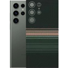 Kapps Samsung Galaxy S23 Ultra ile Uyumlu Rainbow Serisi Premium Arka Kapak Kaplama(Kenarlar Yoktur!)