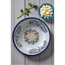 İnci Emaye 24 No Emaye Yemek Tabak, Servis, Yemek Kamp, Piknik, Çeyiz 24 cm