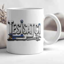 Ajans 313 AJANS313 Tesisatçı Ustası Sıhhi Tesisat Baskılı Seramik Kupa