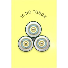 İnci Emaye 16 cm 3 Parça Emaye Tabak 3 Kişilik Kahve Tabağı, Servis Tabağı Çerez Tabağı,, Hediye,
