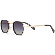 Despada Ds 2361 C1 Geometrik Siyah - Altın Unisex Güneş Gözlüğü