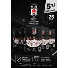 Mythos Cards Mythos Rise Beşiktaş Futbolcu Kartları 5'li Kutu Paketi | 25 Kart | Dijital Imzalı Kart Garantili