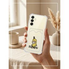 MiraLive Samsung Galaxy A16 Boş Yapma Muz Detaylı Kart Bölmeli Şeffaf Telefon Kılıfı