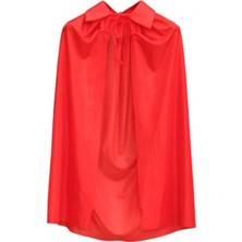 Hace Bazaar Kırmızı Renk Yakalı Pelerin Çocuk Boy 90 cm