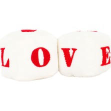Petrichor Love Yazılı Süs Küp Peluş 10 cm