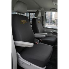 Antwax Volkswagen Transporter 4+1 - Siyah Penye Oto Koltuk Kılıfı - G Baskılı