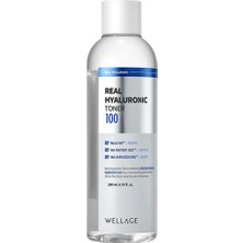 Wellage Real Hyaluronic 100 Toner | Yoğun Nemlendirici Tonik 200 ml