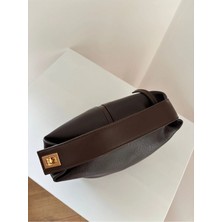 Laletto Bags Kadın Lilyum Model Kilit Detaylı El ve Ayarlanabilir Askılı Omuz Çantası