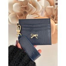 Laletto Bags Kadın Fiyonk Detaylı Anahtarlıklı Parlak Suni Deri Kartlık