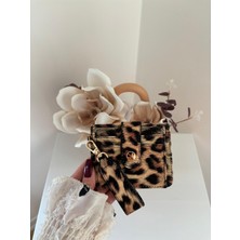 Laletto Bags Kadın Anahtarlık Detaylı Leopar Desenli Cüzdan