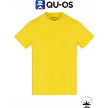 Quos Erkek  %100 Pamuk Bisiklet Yaka Basic Tişört
