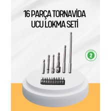 Ergonomik 16 Parça Bits Tornavida Uç ve Adaptör Seti - NEXORA3178-6338