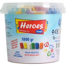 Heroes Kovalı 10 Renk Oyun Hamuru 1000 Gr. ve 6 Kalıp