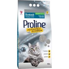 Proline Aktif Karbonlu Ince Taneli Topaklanan Bentonit Kedi Kumu 10 Lt