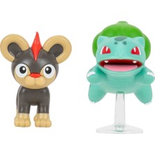 Pokemon Battle Fi̇gürler Litleo ve Bulbasaur