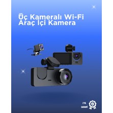 Gelişmiş G-Sensörlü Üçlü Araç Kamerası – 5” LCD Ekran ve Hareket Algıl - NEXORA5302-8