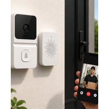 Kameralı Akıllı Kapı Zili Mobil Uygulama Kontrollü Kablosuz Tasarım - NEXORA4080-8238