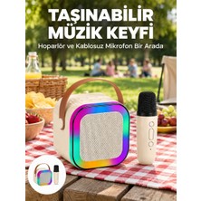 Kablosuz Karaoke Mikrofon Hoparlör Seti Güçlü Ses Çıkışı Yeni Nesil - NEXORA8734-4307
