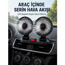 Ayarlanabilir Çift Başlıklı Sessiz Araç Içi Vantilatör - NEXORA2061-1856