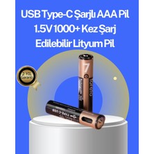 Hızlı Şarj Teknolojili USB Şarjlı Aaa Pil – 40 Dakikada Tam Şarj - NEXORA2124-4083