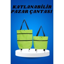 Pazar Arabası ve Alışveriş Çantası Çift Yönlü Kolay Tekerlekli Taşınabili - NEXORA9067-9