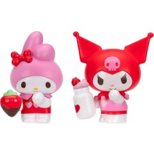 Hello Kitty Kalpten Kalbe 2’li Figür Seti My Melody - Kuromi